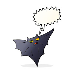 speech bubble cartoon halloween bat