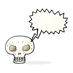 speech bubble cartoon skull