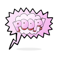 speech bubble cartoon poop! text