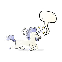 speech bubble cartoon unicorn