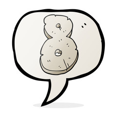 speech bubble cartoon stone number eight