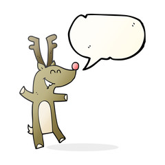speech bubble cartoon reindeer