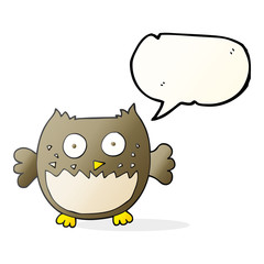 speech bubble cartoon owl