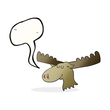 speech bubble cartoon moose