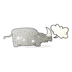 speech bubble cartoon rhino