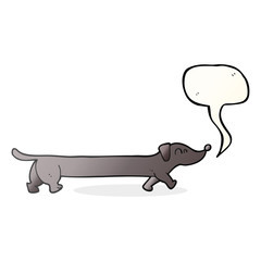 speech bubble cartoon dachshund