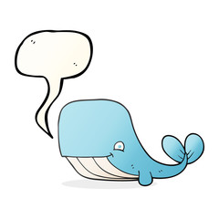 speech bubble cartoon happy whale