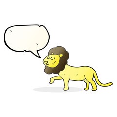 speech bubble cartoon lion