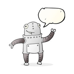 speech bubble cartoon robot