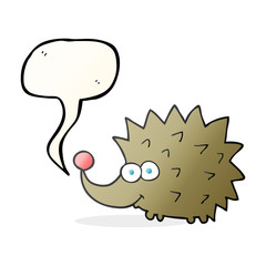 speech bubble cartoon hedgehog