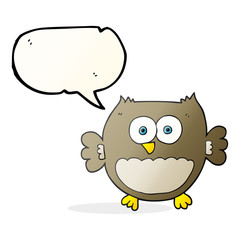 speech bubble cartoon owl