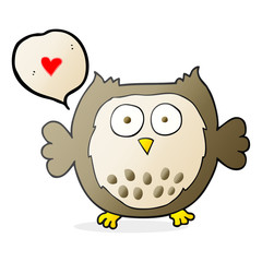 speech bubble cartoon owl