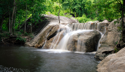 Fototapeta na wymiar Waterfall in the jungle ,Thailand