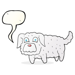 speech bubble cartoon small dog