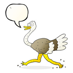 speech bubble cartoon ostrich