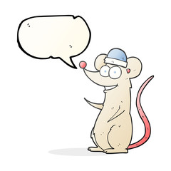 speech bubble cartoon happy mouse