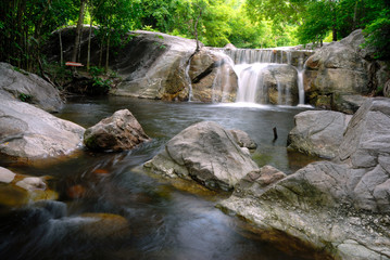 Naklejka na ściany i meble Waterfall in the jungle ,Thailand