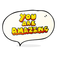 speech bubble cartoon you are amazing text