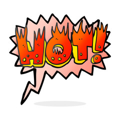 speech bubble cartoon hot symbol