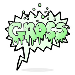 speech bubble cartoon word gross