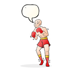 speech bubble cartoon boxer