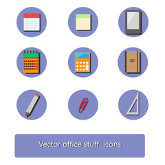 Office stuff icon set