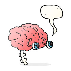 speech bubble cartoon brain