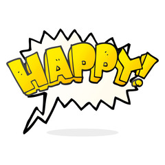 speech bubble cartoon happy text symbol