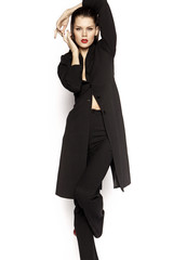 Beautiful elegant brunette woman