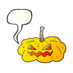 speech bubble cartoon halloween pumpkin