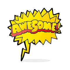 speech bubble cartoon awesome symbol