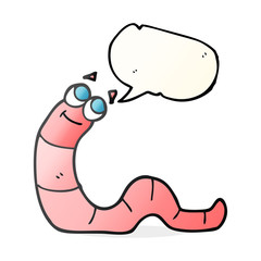 speech bubble cartoon worm