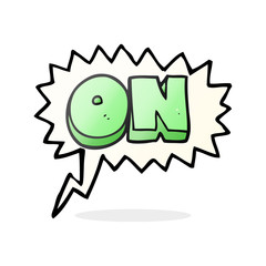 speech bubble cartoon on symbol