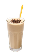 chocolate smoothie isolated