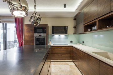 New kitchen in luxury home