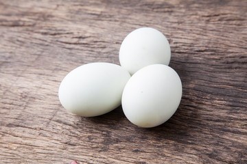 three white easter eggs