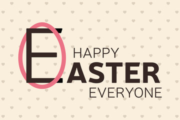 Happy Easter greeting card. Vector illustration.