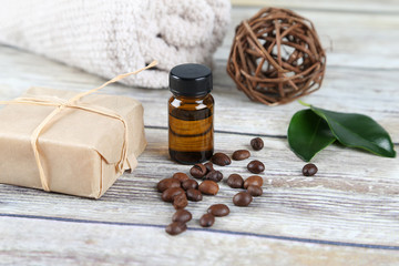 Bottle of essential oil. Aromatherapy.