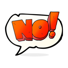 speech bubble cartoon NO! shout