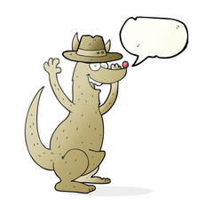 speech bubble cartoon kangaroo