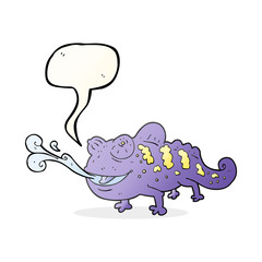 speech bubble cartoon chameleon