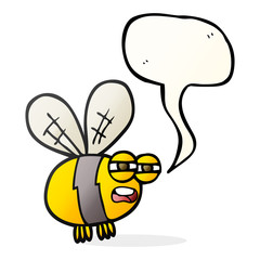 speech bubble cartoon bee