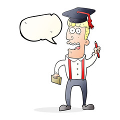 speech bubble cartoon stressed student