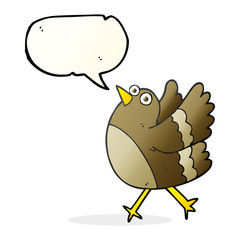 speech bubble cartoon happy bird