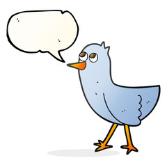 speech bubble cartoon bird