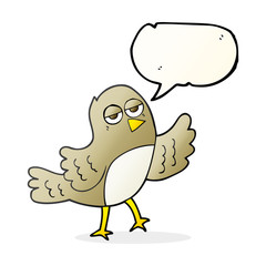speech bubble cartoon bird