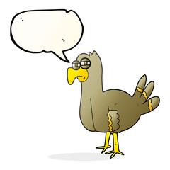 speech bubble cartoon bird