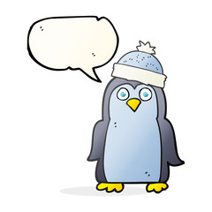 speech bubble cartoon penguin