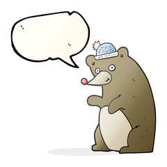 speech bubble cartoon bear