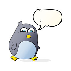 speech bubble cartoon penguin
